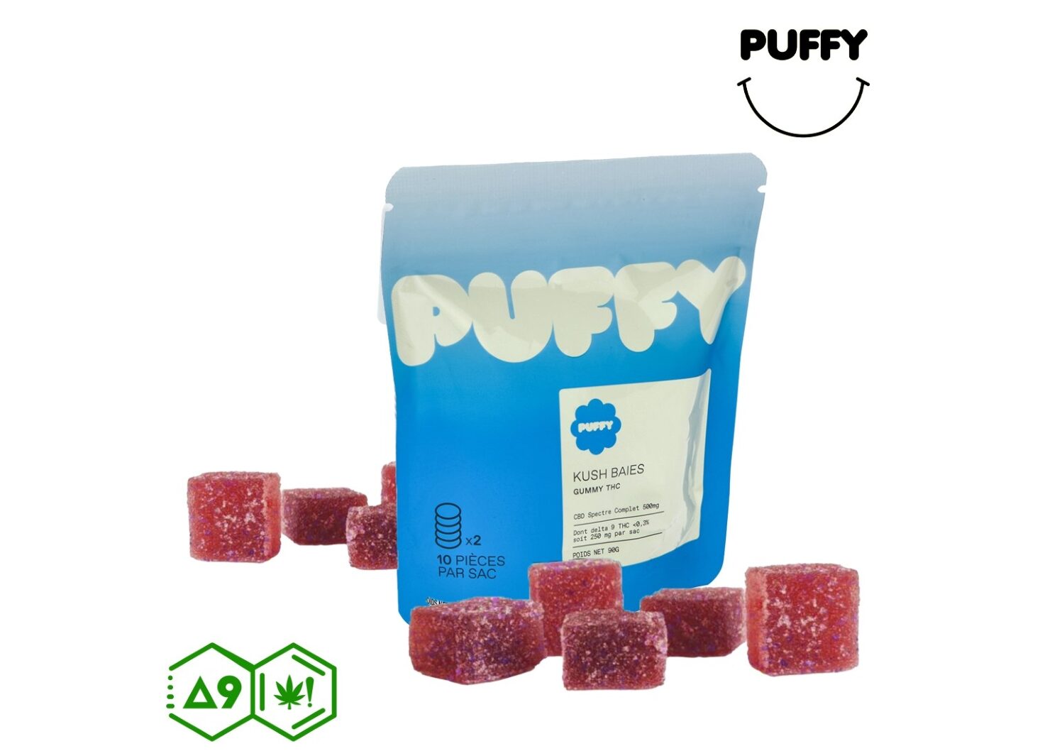 GUMMIES PUFFY YUMMY CBD 250MG - DELTA 9 250MG