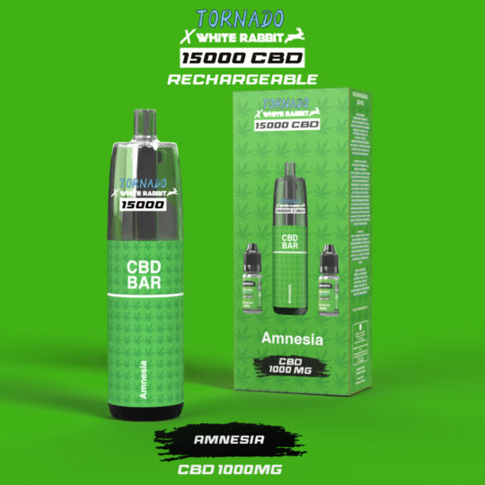 PUFF TORNADO X CBD 1000MG amnesia 15000 PUFFS