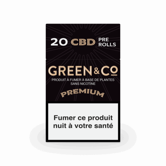 PAQUET DE 20 PRE ROLLS GREEN&CO PREMIUM SANS NICOTINE